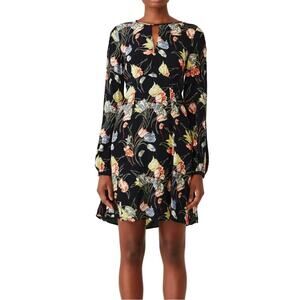 byTiMo Trailing Flowers Black Floral Mini Dress
